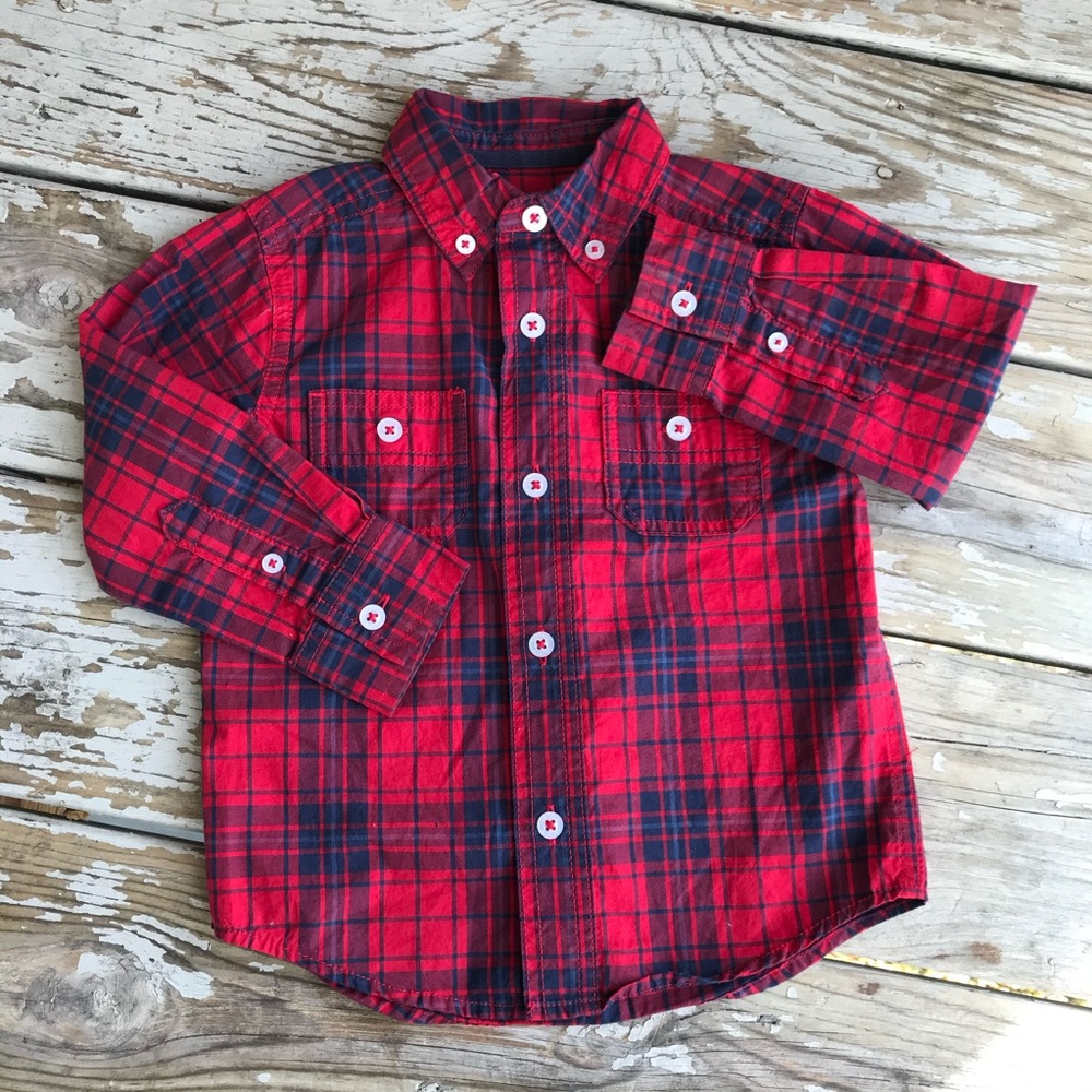 Carter’s Plaid Long Sleeve Button Up